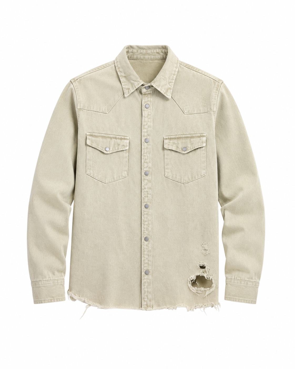 Zara Man Relaxed Fit Heavy Weight Snap Button Shirt — Men’s Medium
